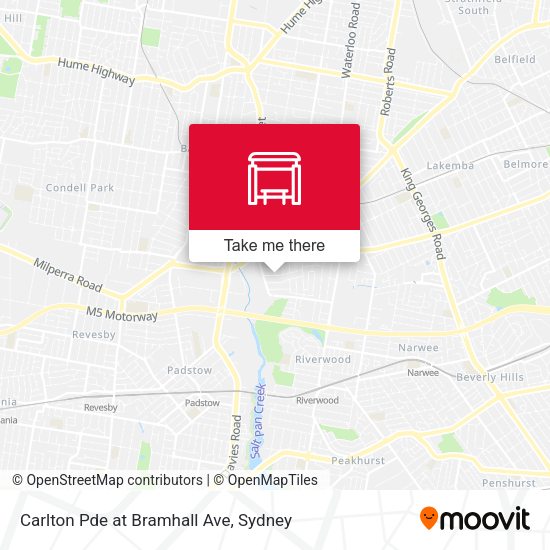 Carlton Pde at Bramhall Ave map