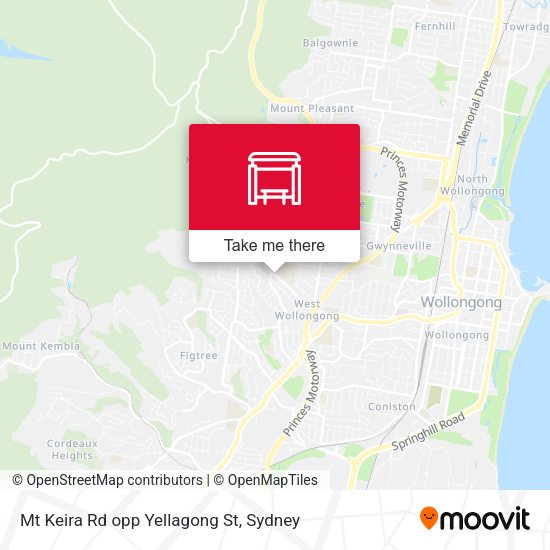 Mt Keira Rd opp Yellagong St map