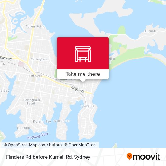 Flinders Rd before Kurnell Rd map