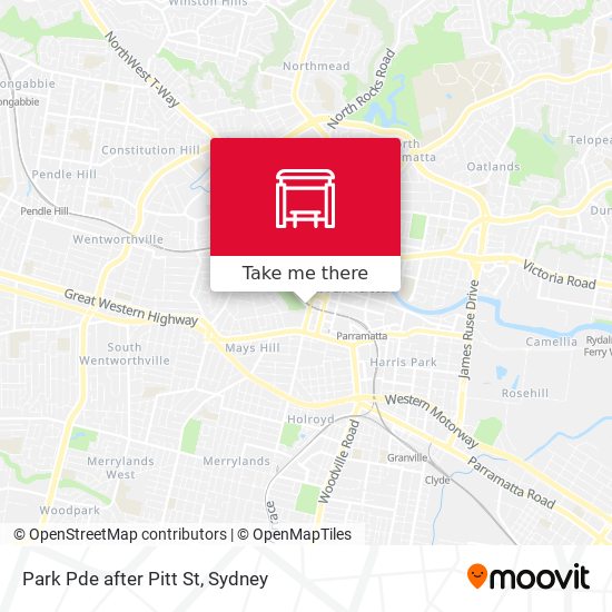 Park Pde after Pitt St map