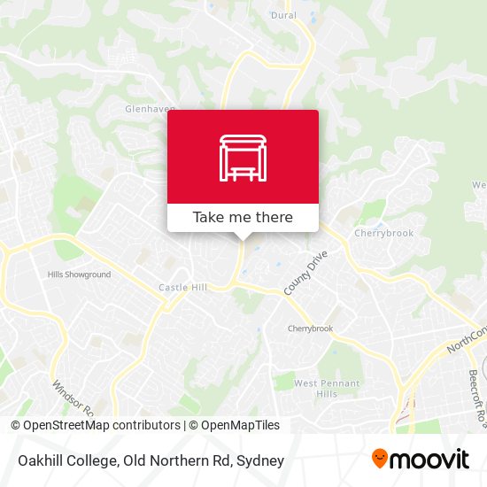 Oakhill College, Old Northern Rd map