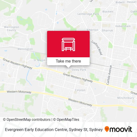 Evergreen Early Education Centre, Sydney St map