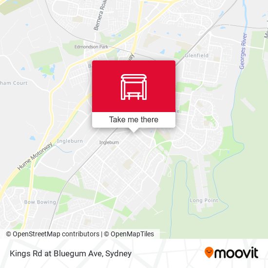 Kings Rd at Bluegum Ave map