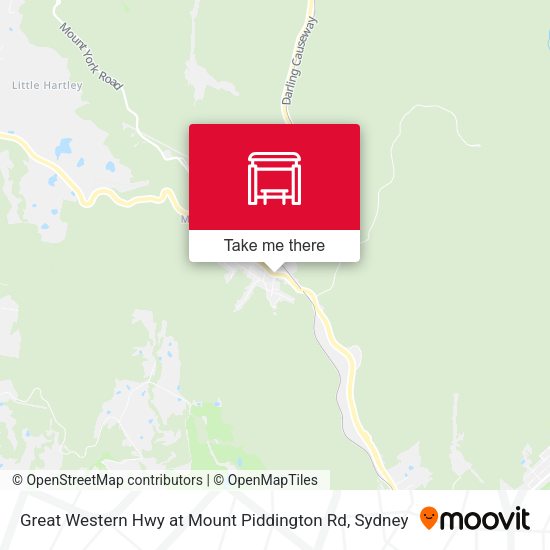 Great Western Hwy at Mount Piddington Rd map