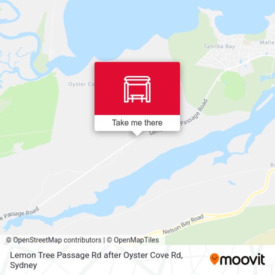 Lemon Tree Passage Rd after Oyster Cove Rd map