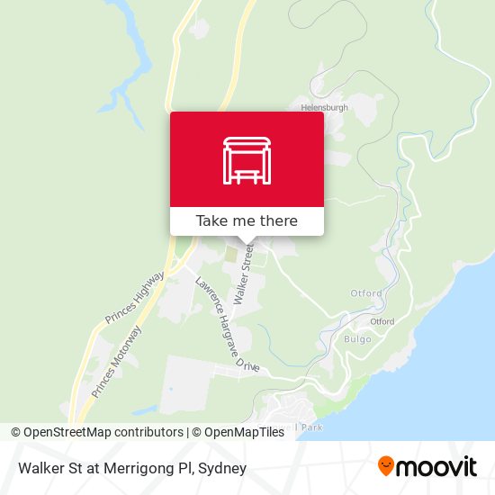 Walker St at Merrigong Pl map