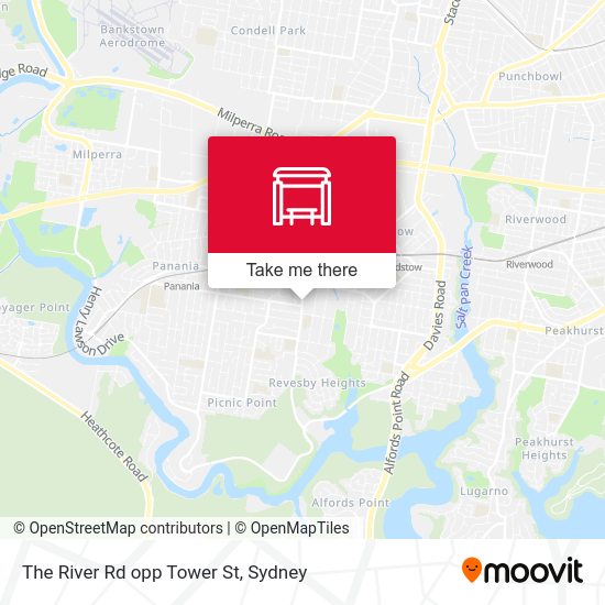 The River Rd opp Tower St map
