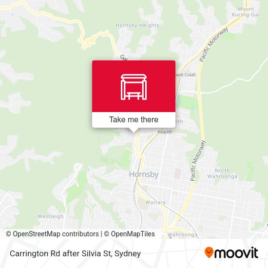 Carrington Rd after Silvia St map