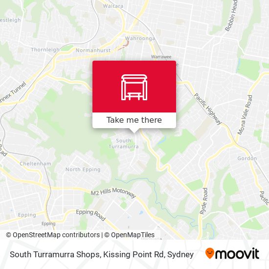 South Turramurra Shops, Kissing Point Rd map