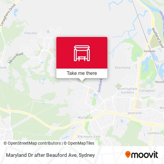 Maryland Dr after Beauford Ave map