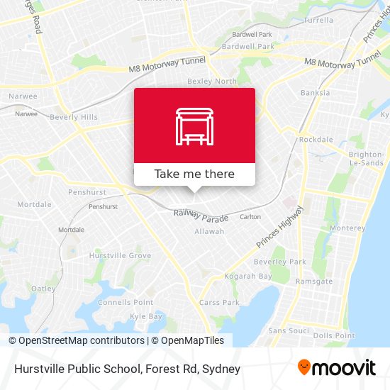 Mapa Hurstville Public School, Forest Rd