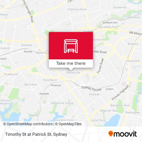 Timothy St at Patrick St map
