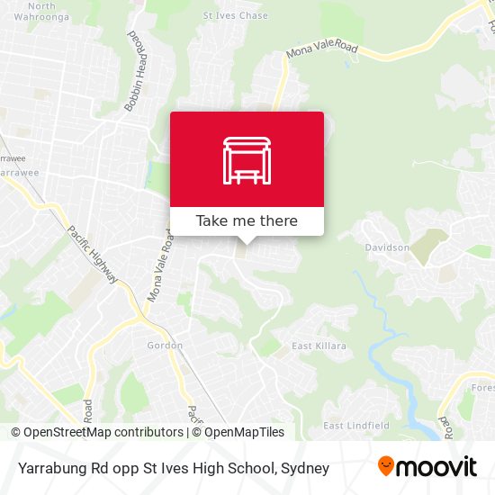 Yarrabung Rd opp St Ives High School map