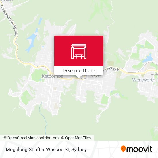 Megalong St after Wascoe St map
