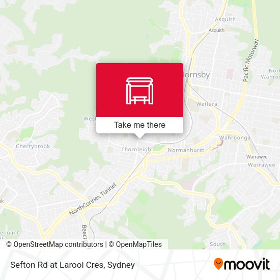 Sefton Rd at Larool Cres map