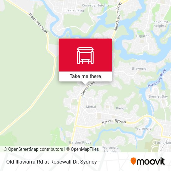 Old Illawarra Rd at Rosewall Dr map