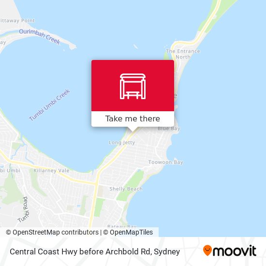 Central Coast Hwy before Archbold Rd map