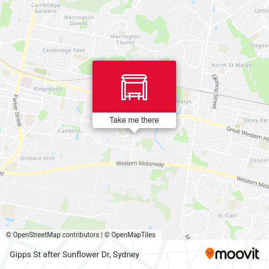 Gipps St after Sunflower Dr map