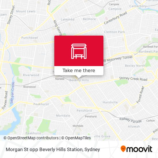 Morgan St opp Beverly Hills Station map