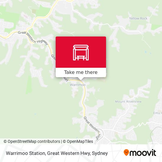 Warrimoo Station, Great Western Hwy map