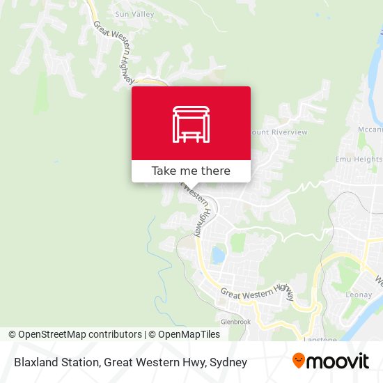 Blaxland Station, Great Western Hwy map