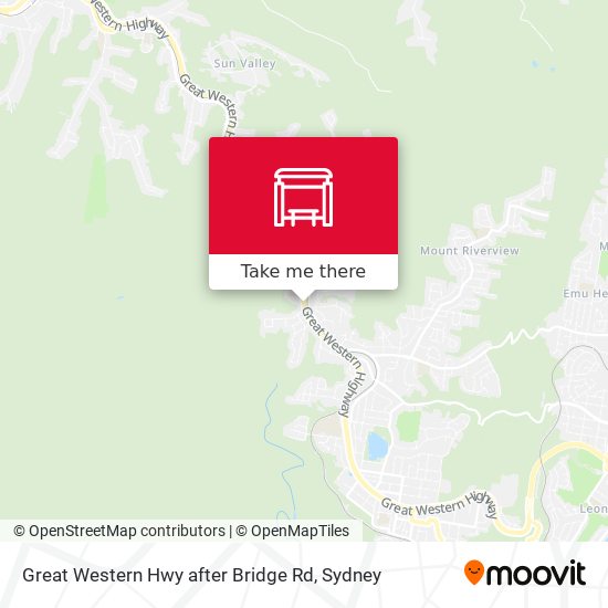 Great Western Hwy after Bridge Rd map