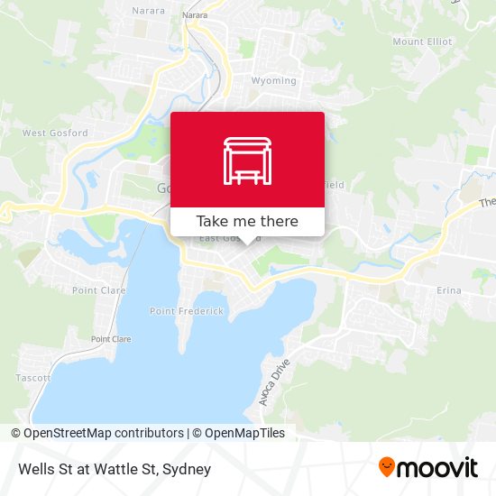 Wells St at Wattle St map