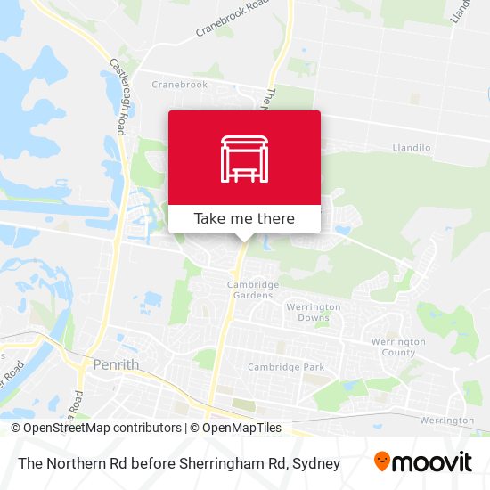 The Northern Rd before Sherringham Rd map