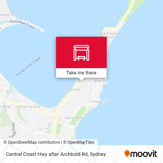 Central Coast Hwy after Archbold Rd map