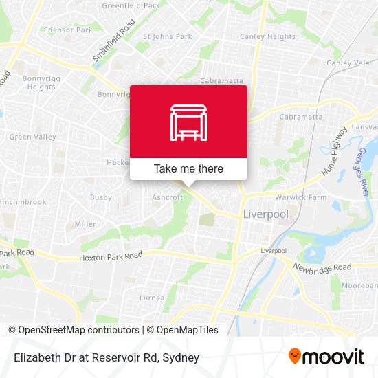 Elizabeth Dr at Reservoir Rd map