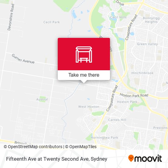 Fifteenth Ave at Twenty Second Ave map