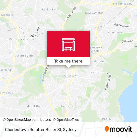 Charlestown Rd after Buller St map