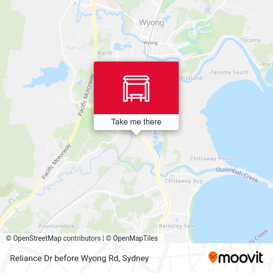 Reliance Dr before Wyong Rd map