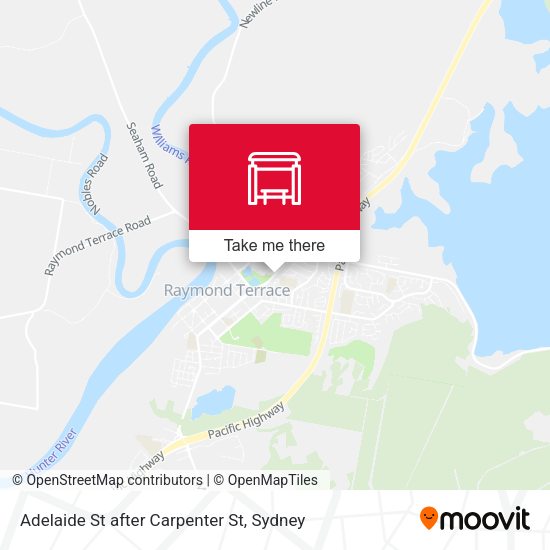 Adelaide St after Carpenter St map