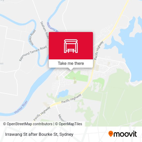Irrawang St after Bourke St map