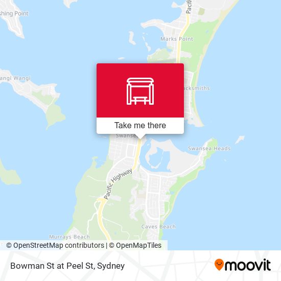 Bowman St at Peel St map