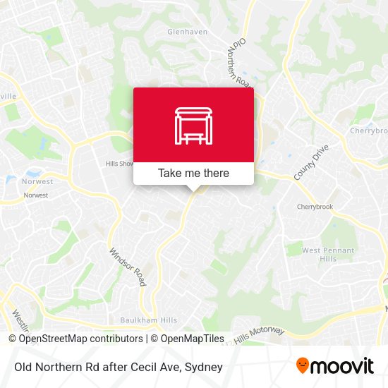 Old Northern Rd after Cecil Ave map