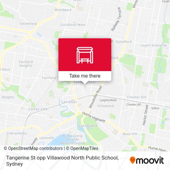Tangerine St opp Villawood North Public School map