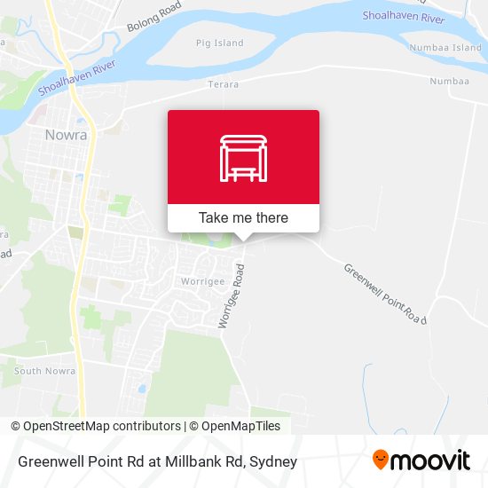 Greenwell Point Rd at Millbank Rd map
