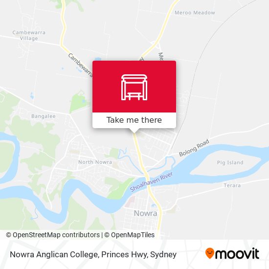 Nowra Anglican College, Princes Hwy map