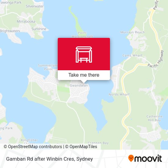 Gamban Rd after Winbin Cres map