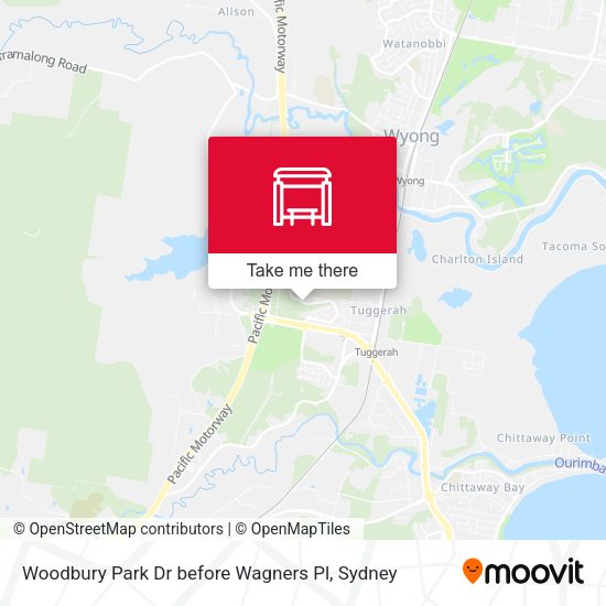 Woodbury Park Dr before Wagners Pl map