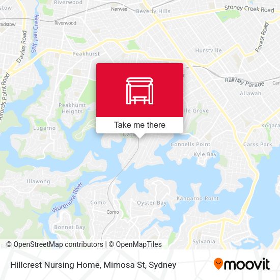 Hillcrest Nursing Home, Mimosa St map