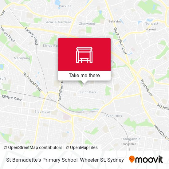 St Bernadette's Primary School, Wheeler St map