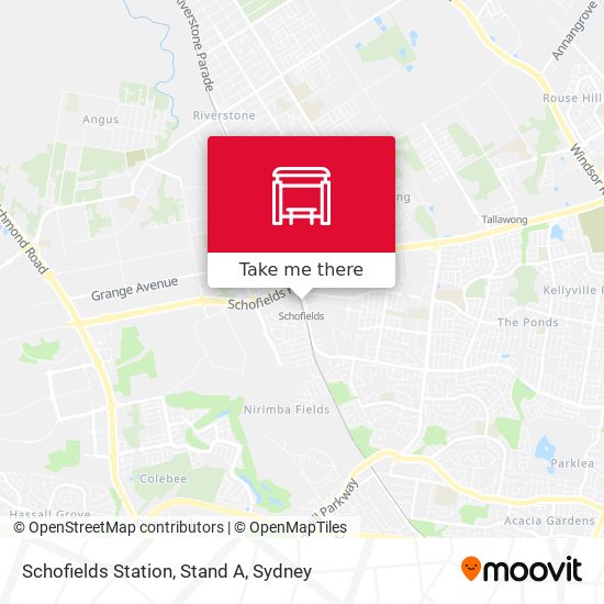 Schofields Station, Stand A map