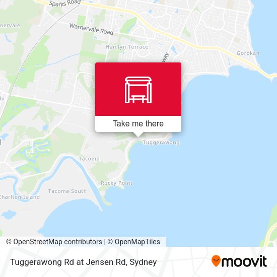 Tuggerawong Rd at Jensen Rd map