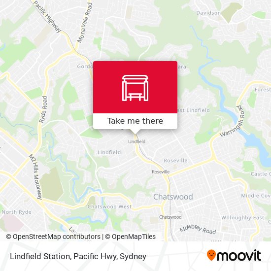 Mapa Lindfield Station, Pacific Hwy