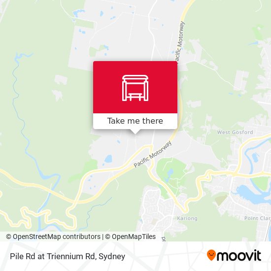 Pile Rd at Triennium Rd map