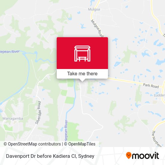 Davenport Dr before Kadiera Cl map