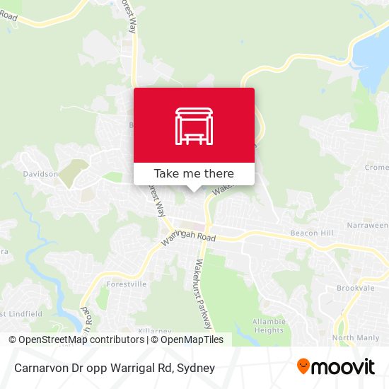 Carnarvon Dr opp Warrigal Rd map